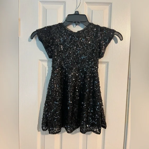 Cat & Jack | Dresses | Cat Jack Girls Black Sequin Dress Size 45 | Poshmark